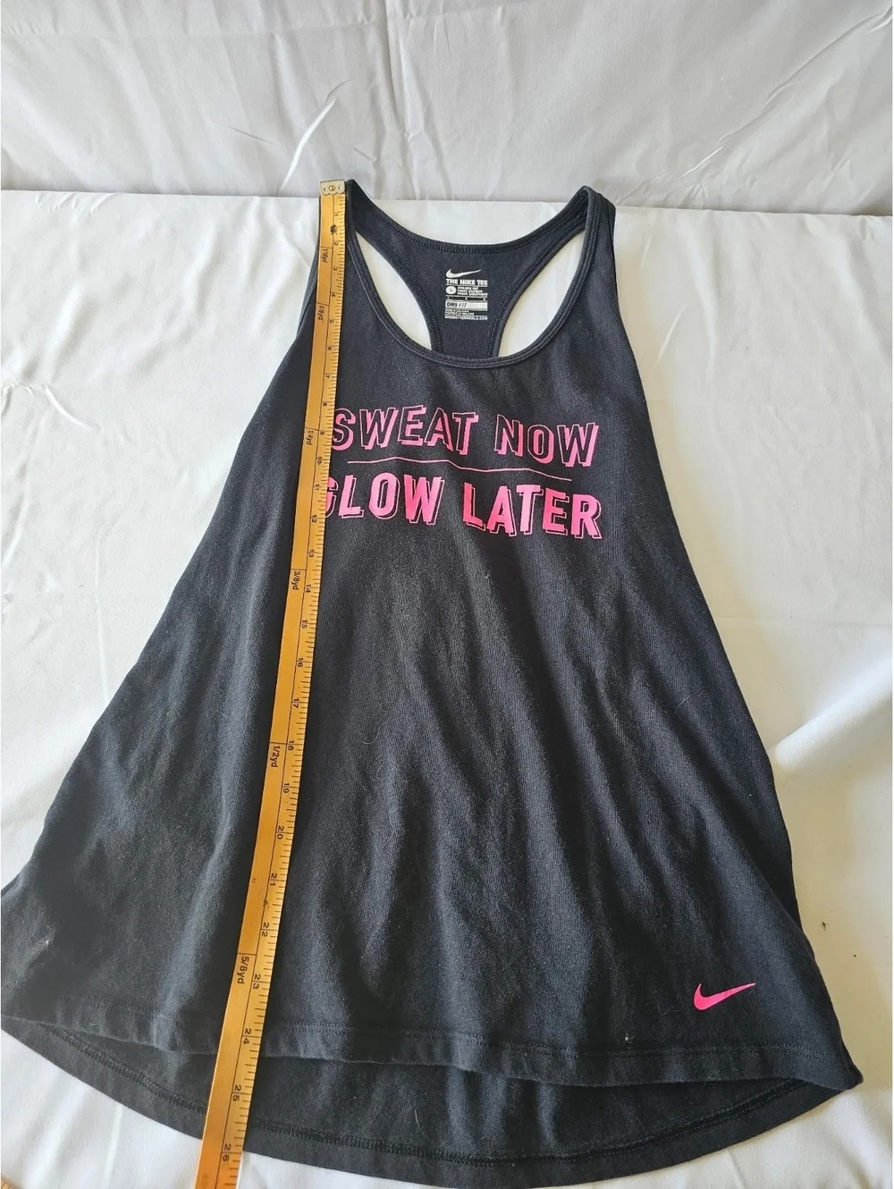 Nike Dri-FIT Athletic Cut Black Racerback Tank Top Large